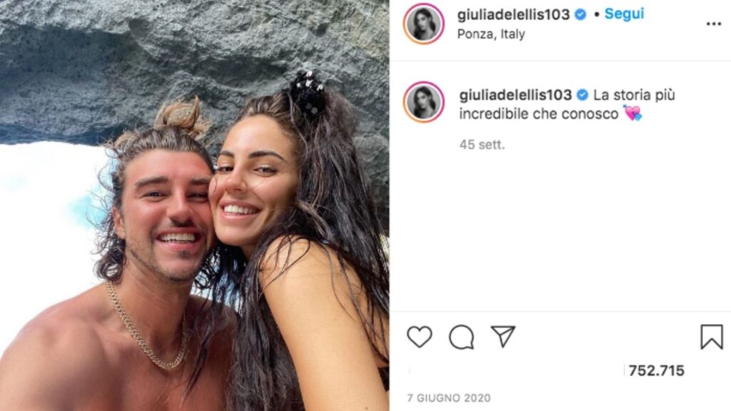 andrea damante e giulia de lellis nel 2020