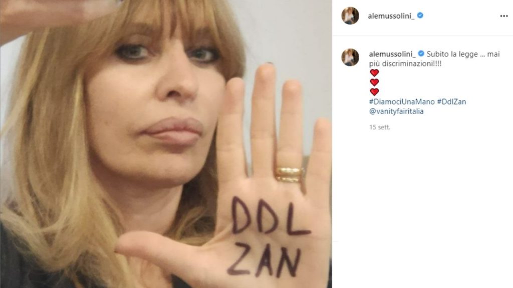 alessandra mussolini e la lotta per il ddl zan