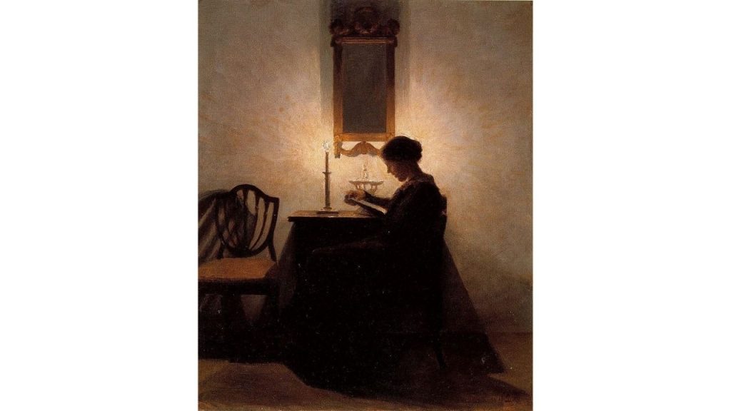 La donna che legge di Peter Ilsted