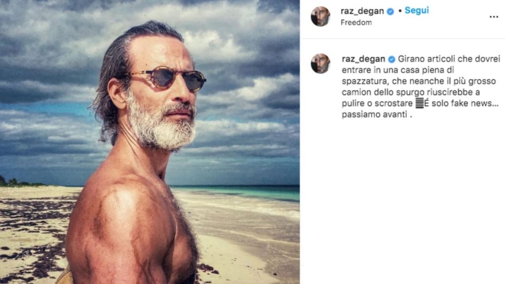 raz degan e il post contro il grande fratello vip