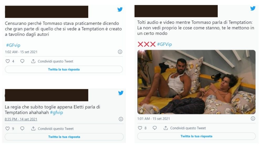 tommaso eletti parla di temptation island censurato