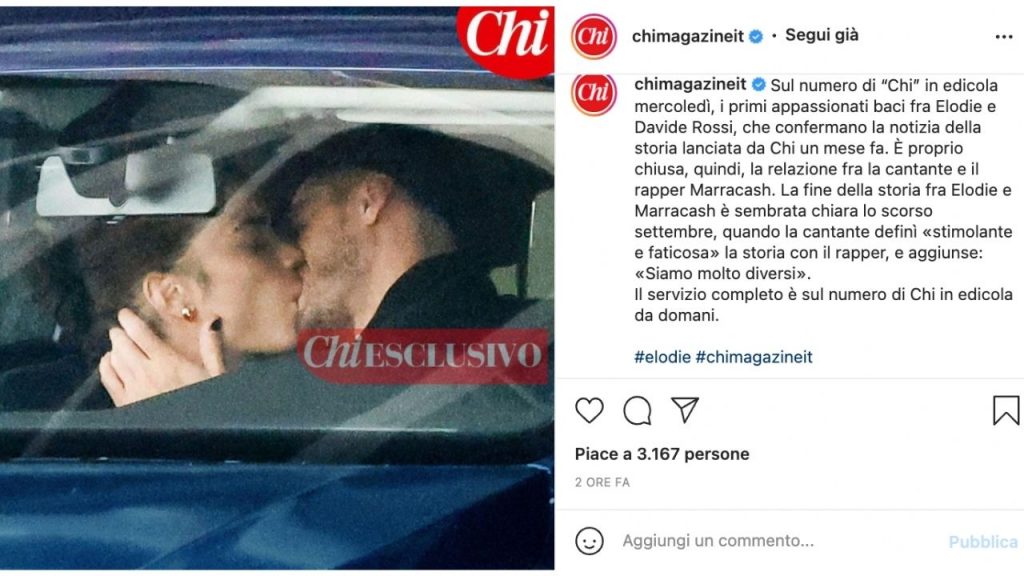 Elodie bacio con Davide Rossi: foto di chi