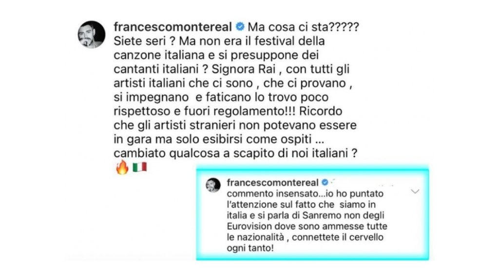 Francesco Monte contro Ana Mena