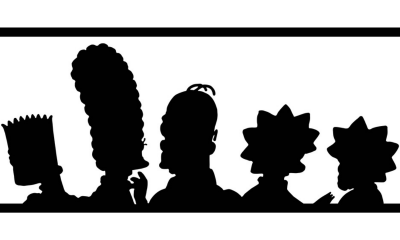 Una silhouette dei Simpson