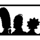 Una silhouette dei Simpson