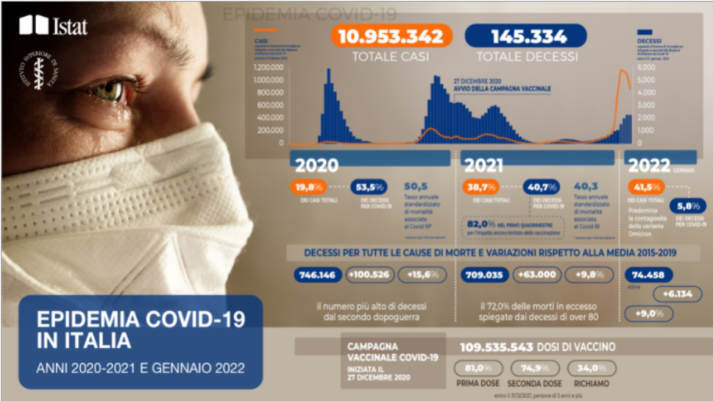  L'infografica rilasciata sul sito ufficiale dell'ISTAT.