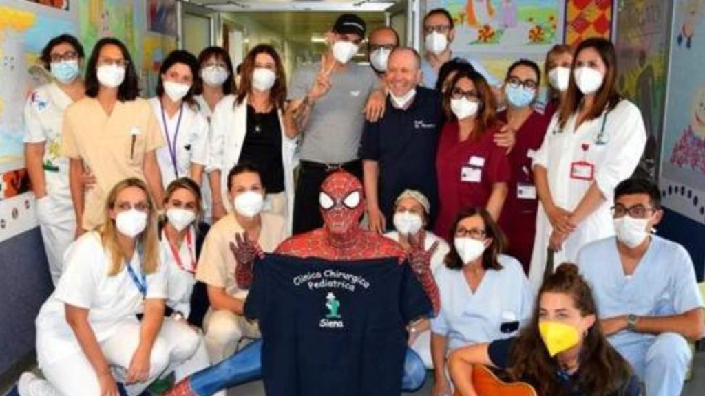 achille lauro ospedale spiderman