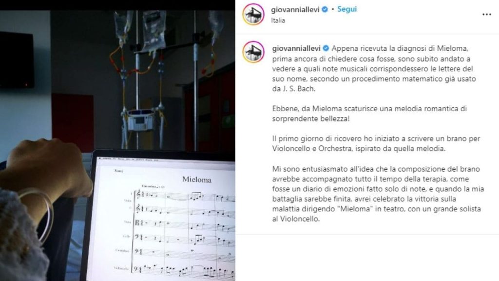 Giovanni Allevi compone mieloma instagram malattia