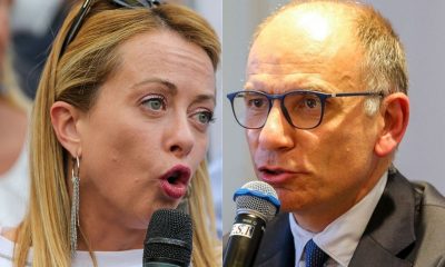 Giorgia Meloni Enrico Letta Porta a Porta