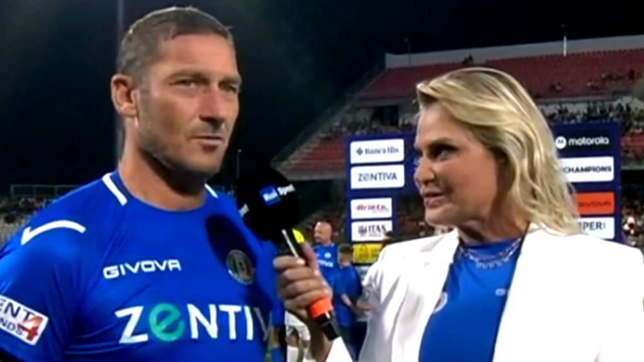 Simona Ventura e Francesco Totti