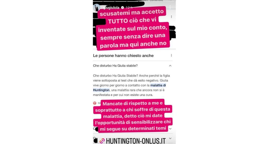 giulia stabile sfogo