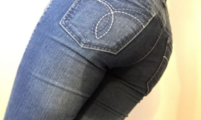 jeans effetto pipì