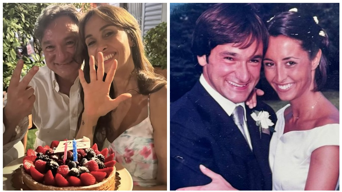 fabio caressa e benedetta parodi, 25 anni di matrimonio